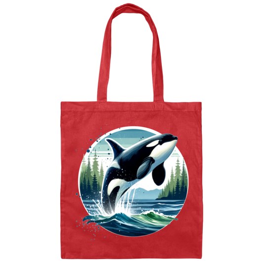 Orca Leaping - Canvas Tote Bag