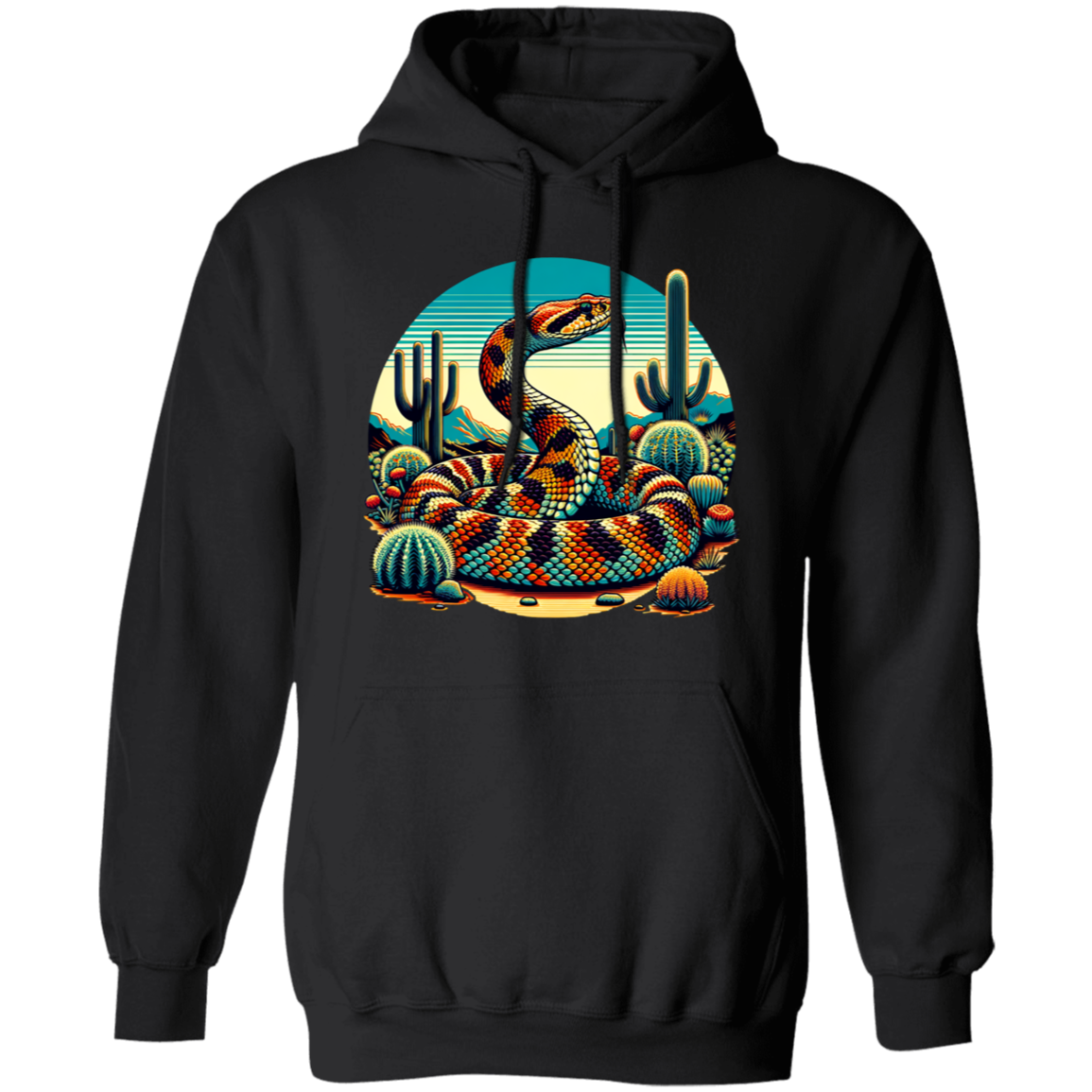 Rattlesnake and Cactus Graphic - T-shirts, Hoodies and Sweatshirts