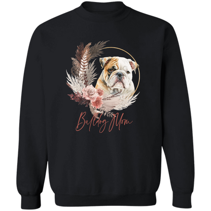 Bulldog Mom Boho Wreath - T-shirts, Hoodies and Sweatshirts