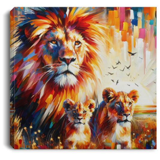 Lion Family - Canvas Art Prints