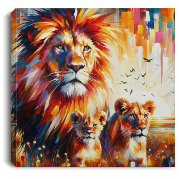Lion Family Canvas Art Prints