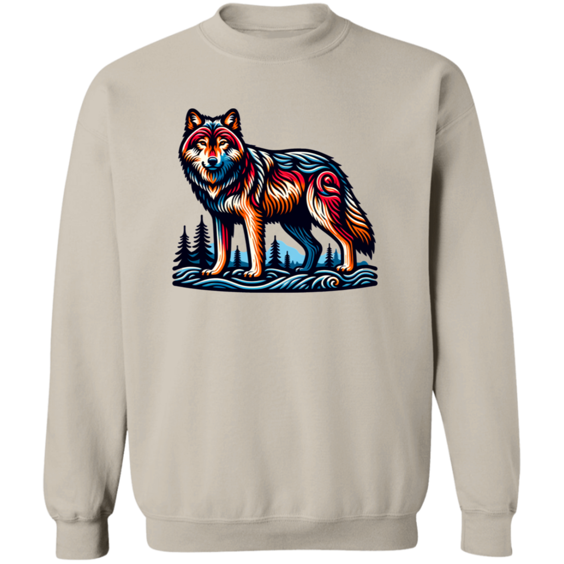 Wolf Block Print - T-shirts, Hoodies and Sweatshirts