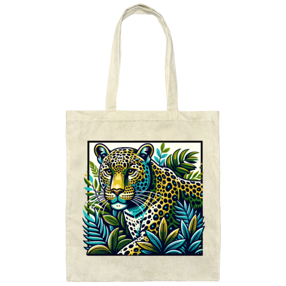 Vintage Style Leopard Canvas Tote Bag