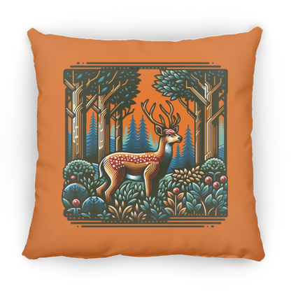 Deer in Forest Block Print - Pillows