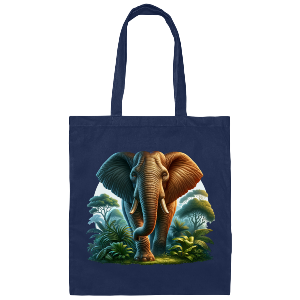 Elephant in Jungle - Canvas Tote Bag