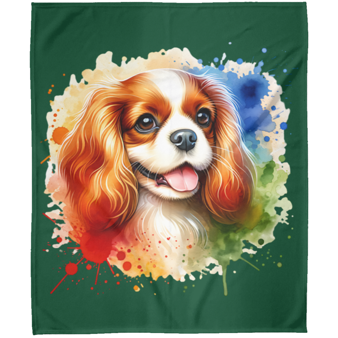 Blenheim Cavalier King Charles Spaniel Fleece Blankets