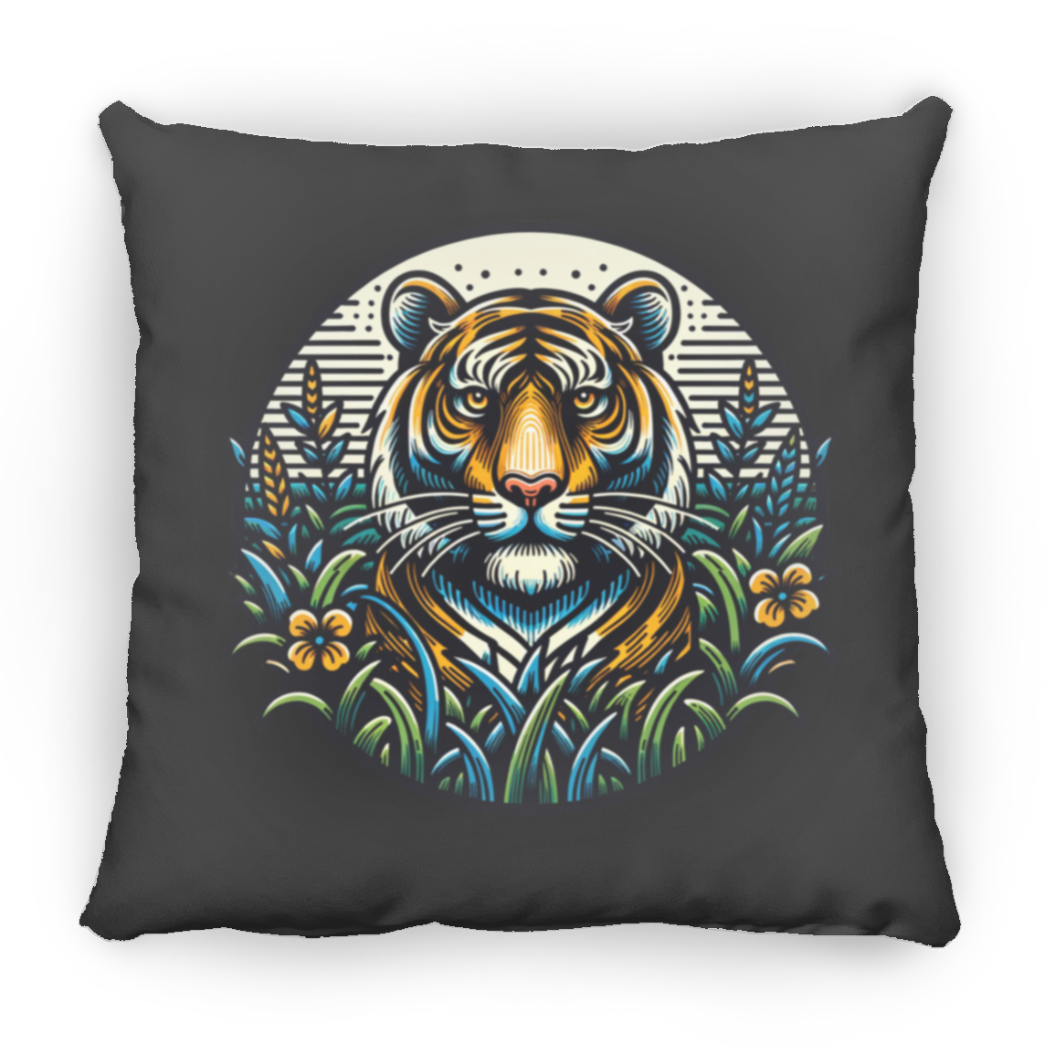 Tiger Graphic Circle - Pillows