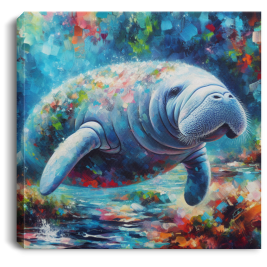 Manatee Garden - Canvas Art Prints