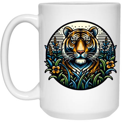 Tiger Graphic Circle Mugs