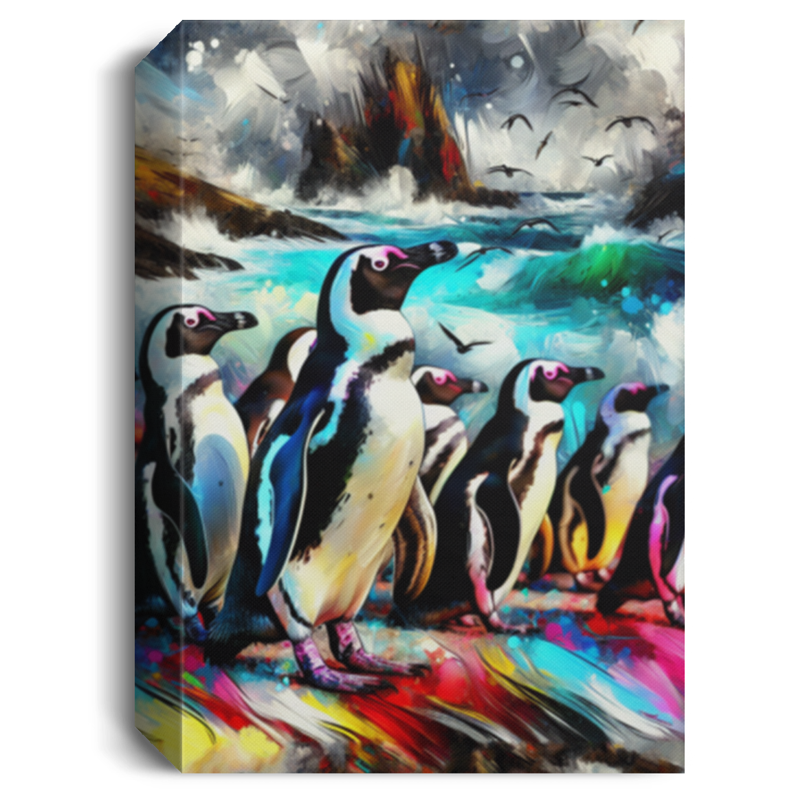 Penguin Colony - Canvas Art Prints