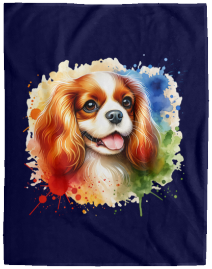 Blenheim Cavalier King Charles Spaniel Fleece Blankets