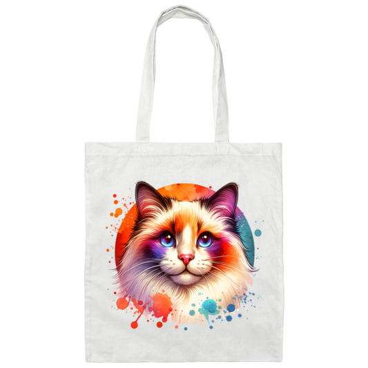 Longhair Tortie Point Cat - Canvas Tote Bag