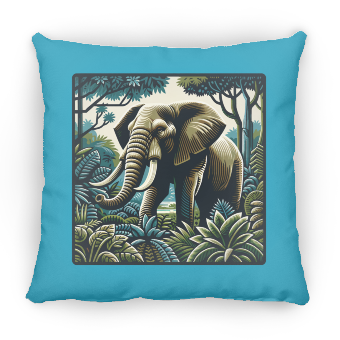 Block Print Elephant - Throw Pillows
