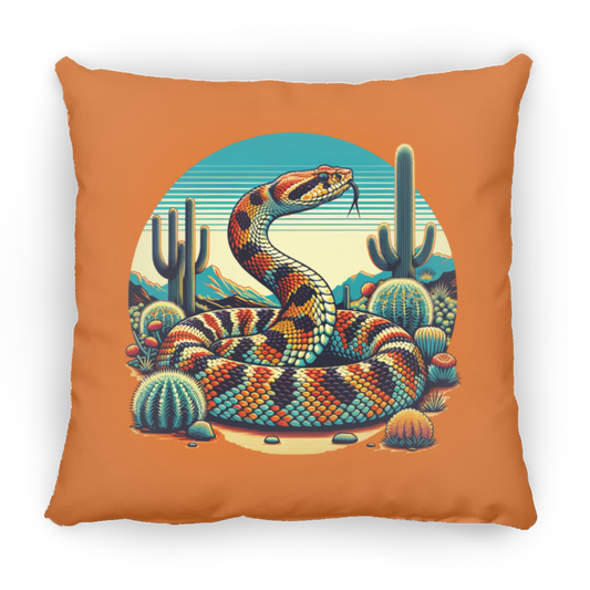 Rattlesnake and Cactus Graphic - Pillows