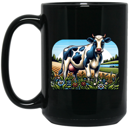 Holstein with Flowers - Mugs