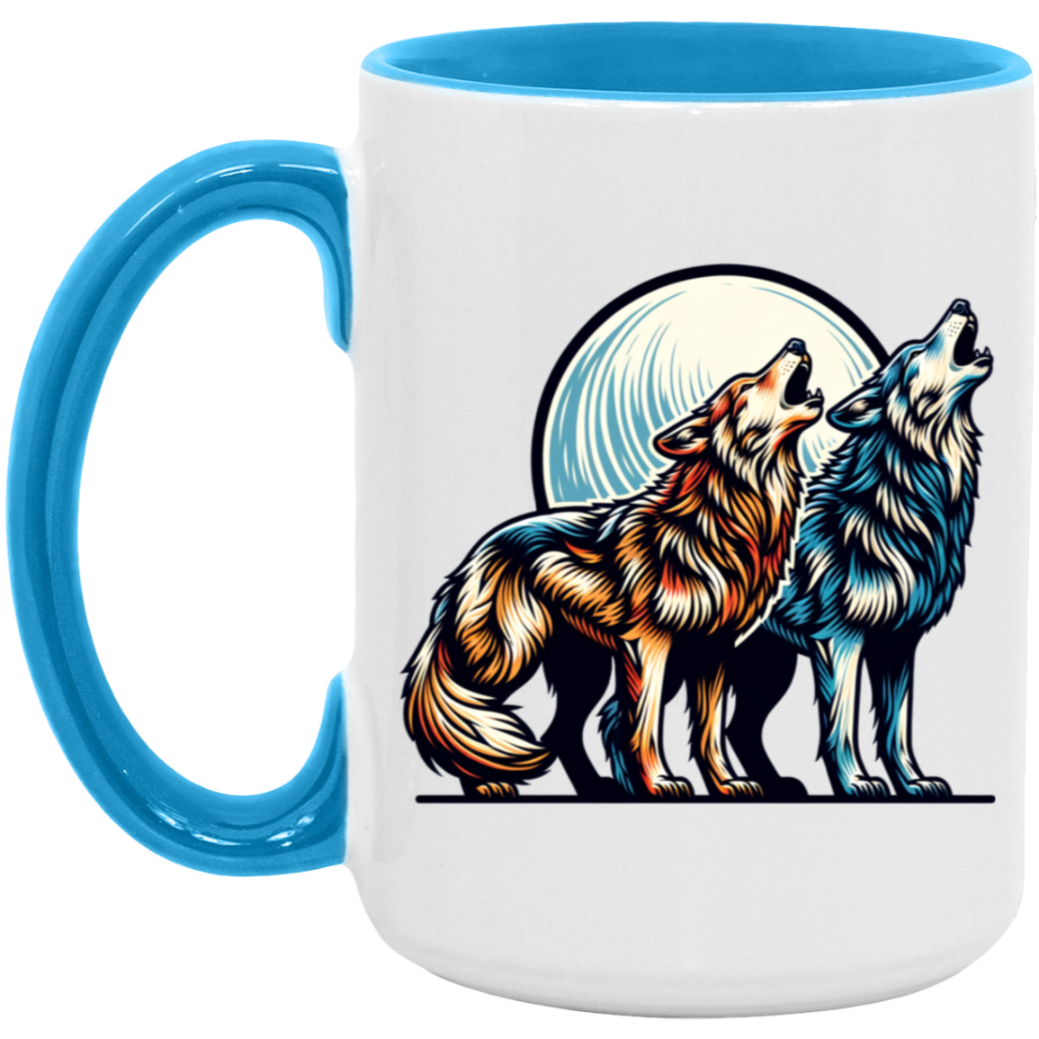 Wolf Pair Howling Mugs