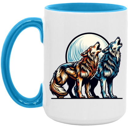 Wolf Pair Howling Mugs