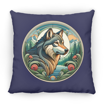 Wolf, Art Nouveau Style - Pillows