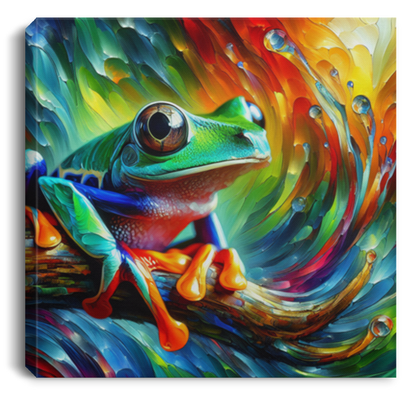 Treefrog Swirl - Canvas Art Prints