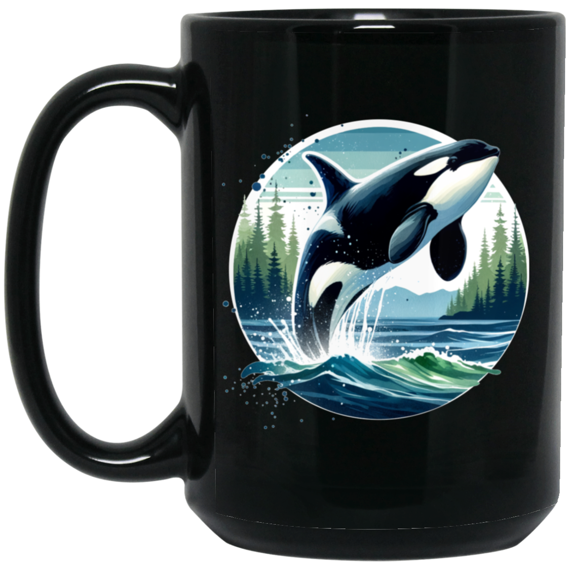 Orca Leaping - Mugs