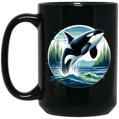 Orca Leaping - Mugs