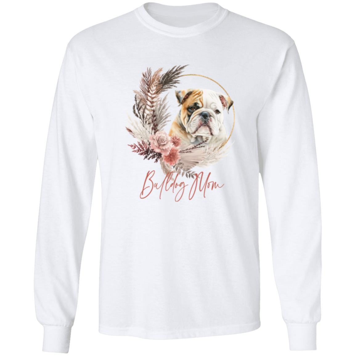 Bulldog Mom Boho Wreath - T-shirts, Hoodies and Sweatshirts