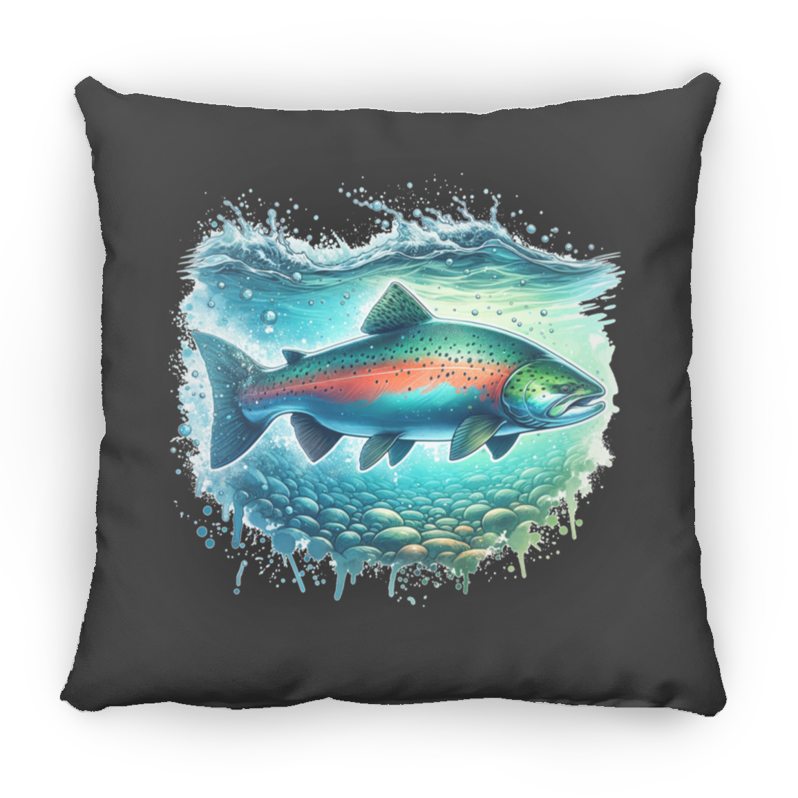 Pink Salmon - Throw Pillows