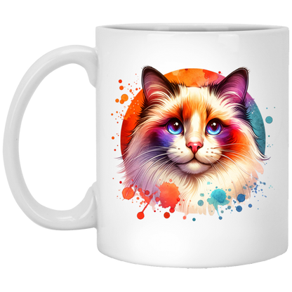 Longhair Tortie Point Cat - Mugs