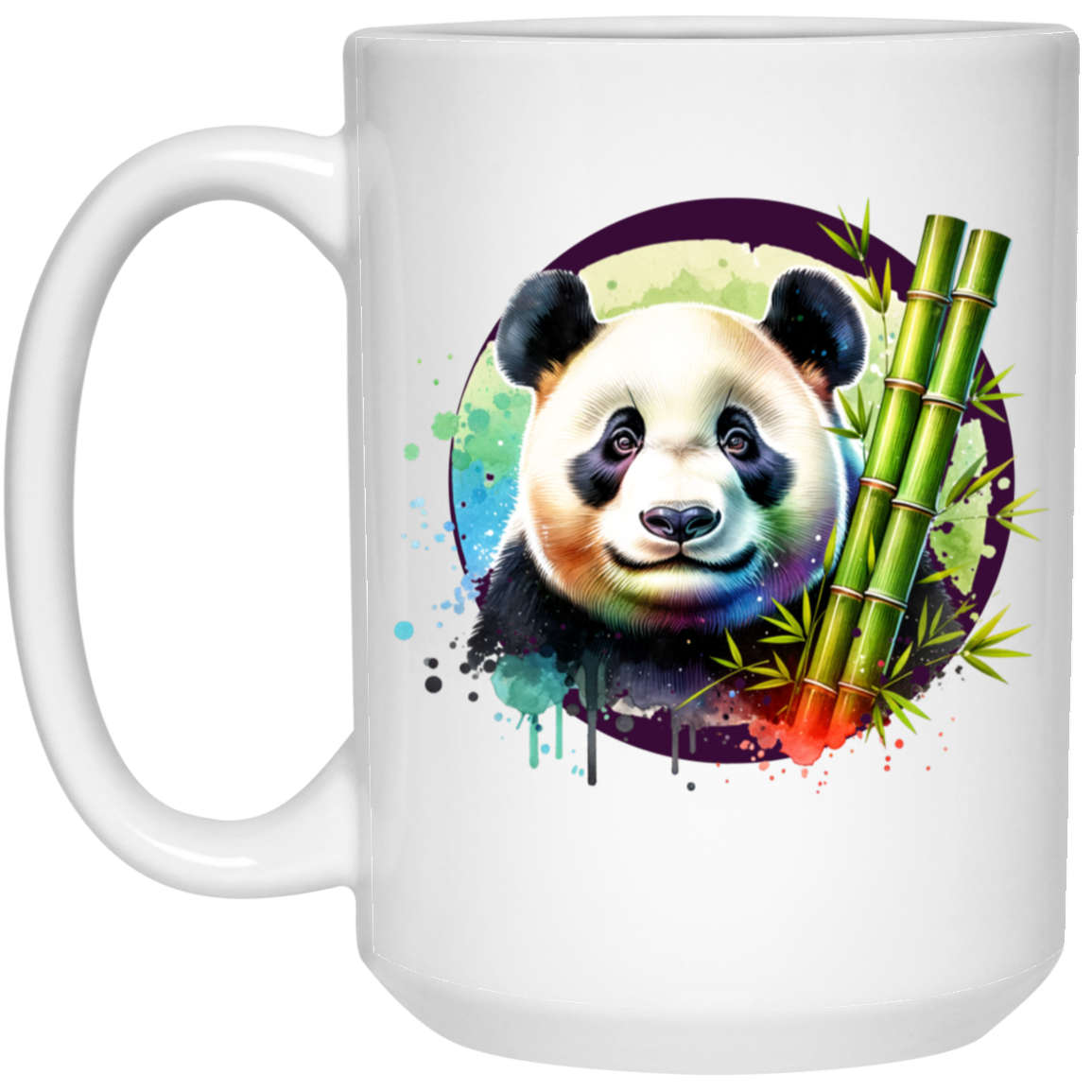 Panda with Bamboo Mugs