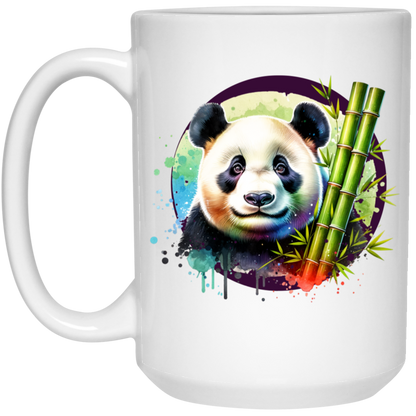 Panda with Bamboo Mugs