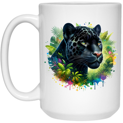 Melanistic Leopard - Mugs