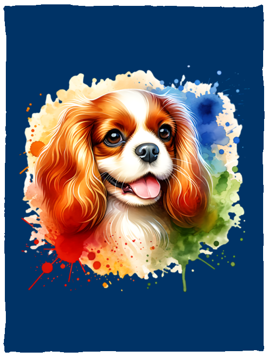 Blenheim Cavalier King Charles Spaniel Fleece Blankets