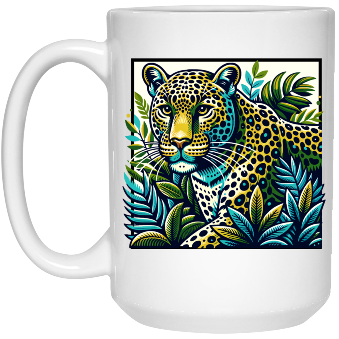 Vintage Style Leopard Mugs