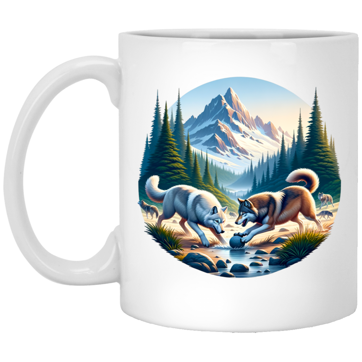 Wolves Playing Mugs