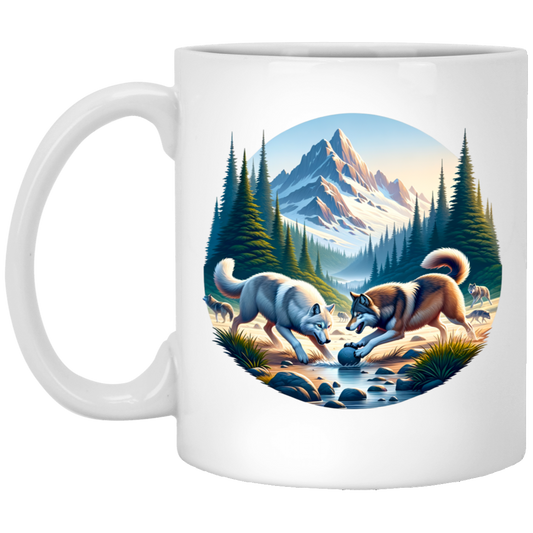 Wolves Playing Mugs