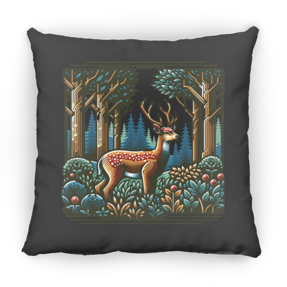 Deer in Forest Block Print - Pillows