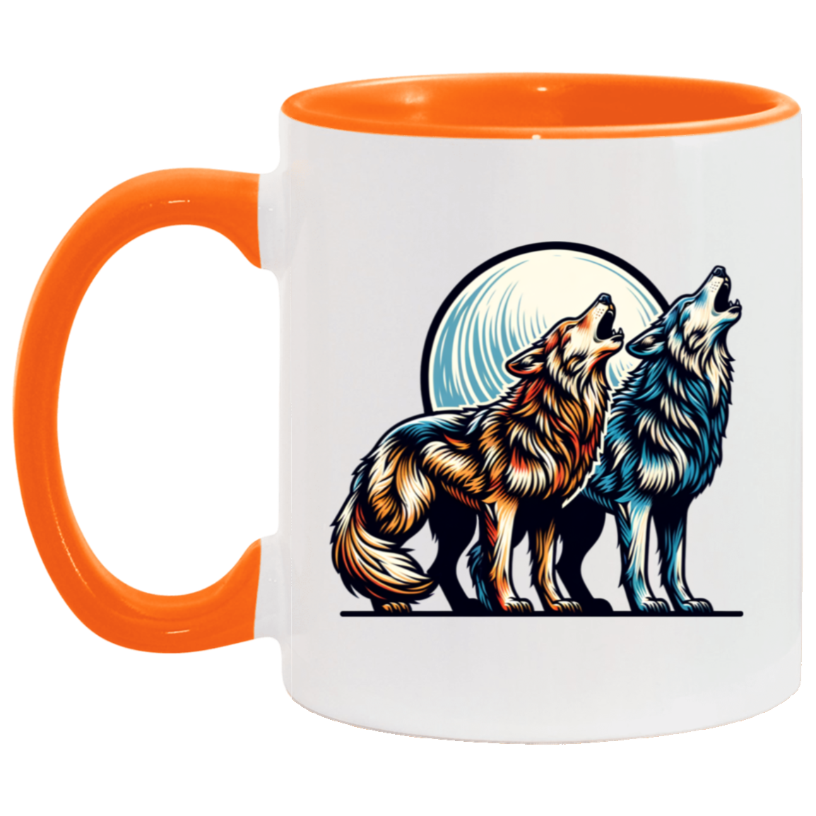 Wolf Pair Howling Mugs