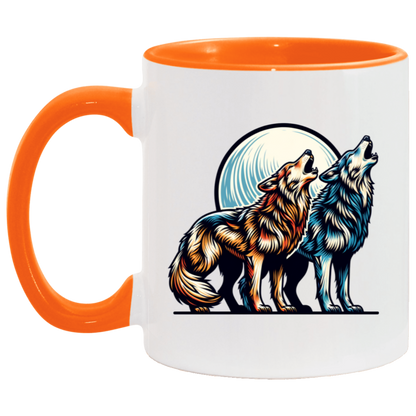 Wolf Pair Howling Mugs