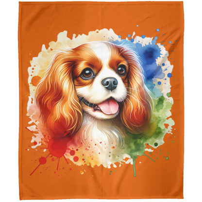 Blenheim Cavalier King Charles Spaniel Fleece Blankets