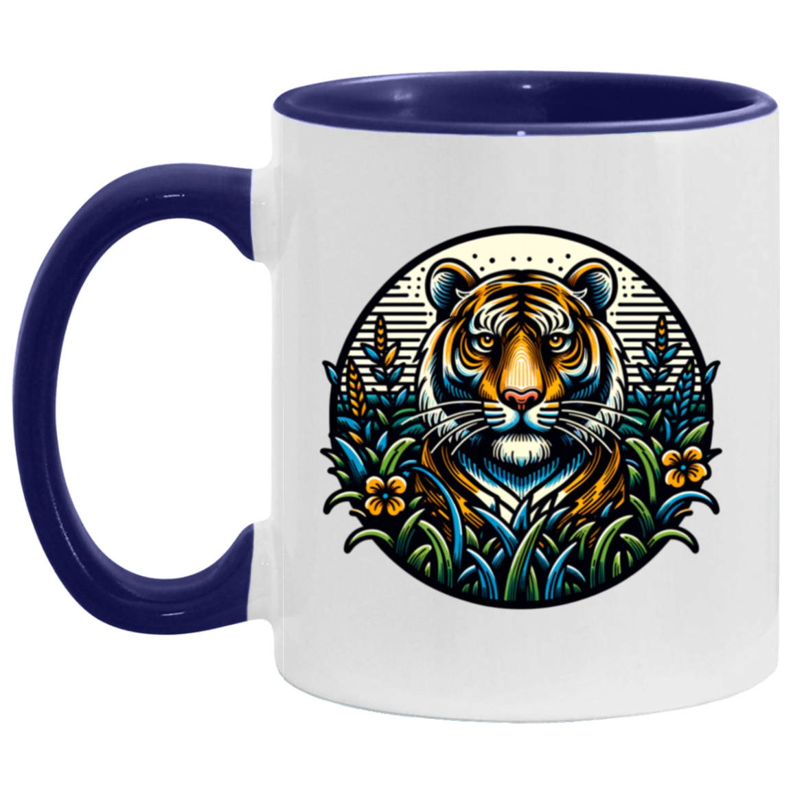 Tiger Graphic Circle Mugs