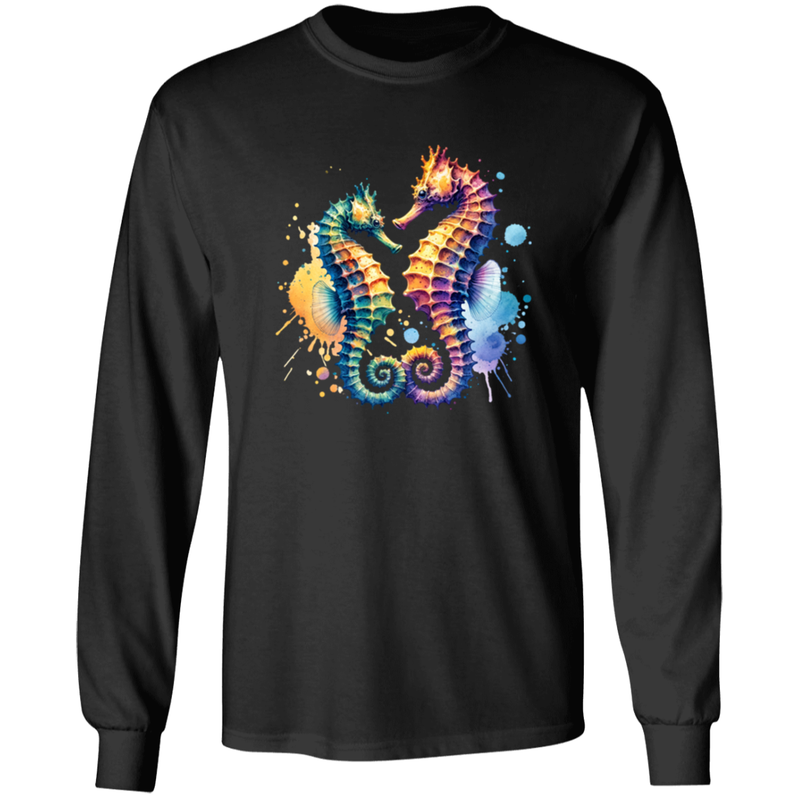 Watercolor Seahorses - T-shirts, Hoodies and Sweatshirts