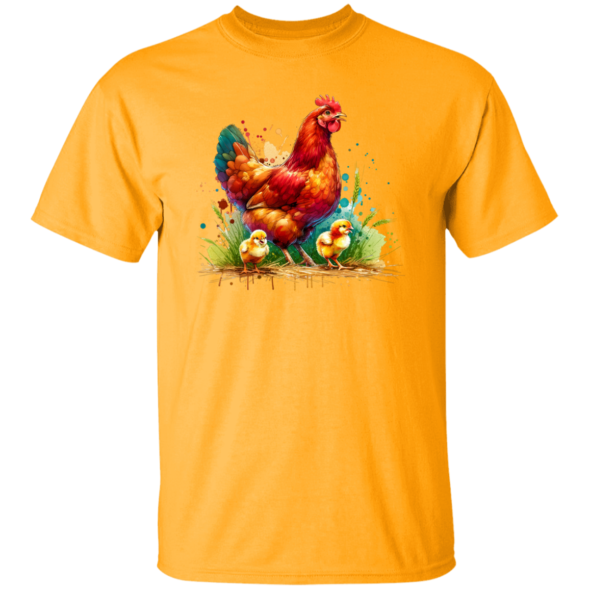 Rhode Island Red Hen with Chicks - T-shirts, Hoodies and Sweatshirts