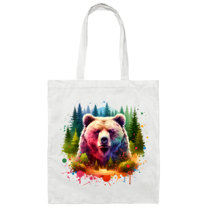 Grizzly Bear Portrait - Canvas Tote Bag