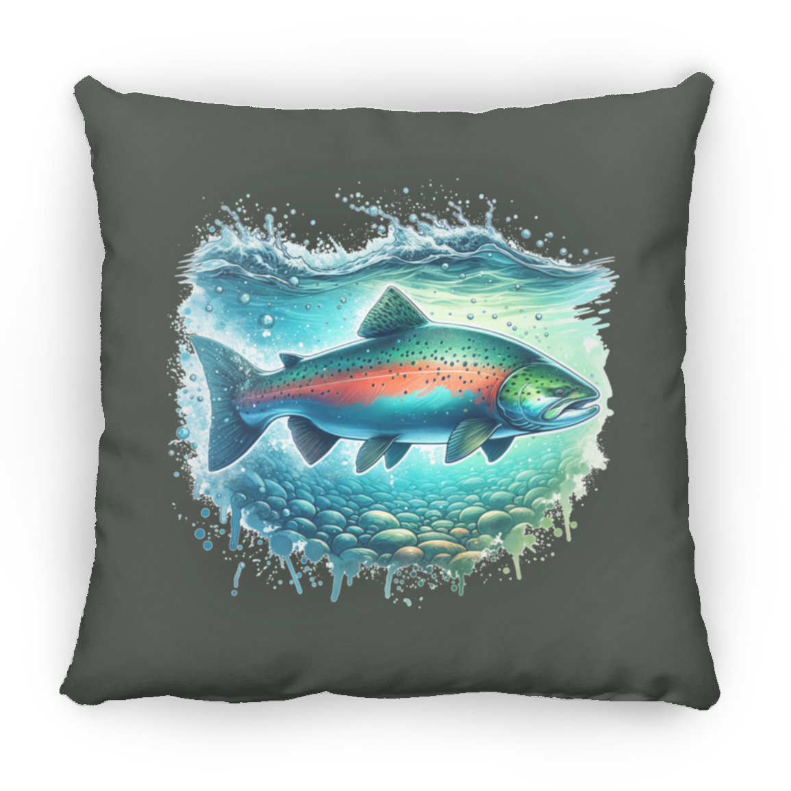 Pink Salmon - Throw Pillows