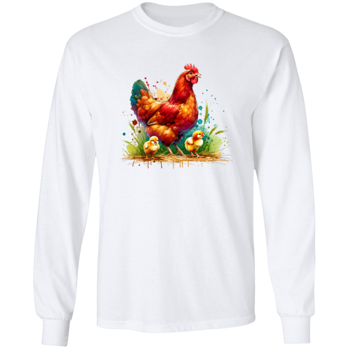 Rhode Island Red Hen with Chicks - T-shirts, Hoodies and Sweatshirts