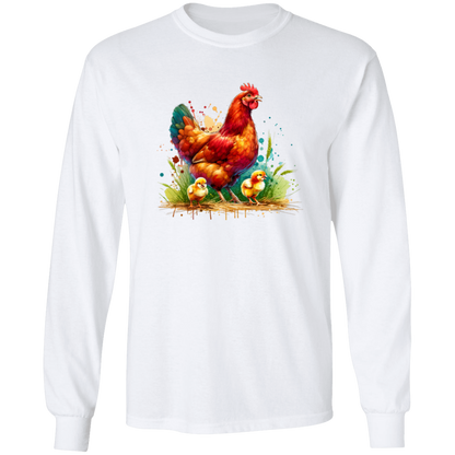 Rhode Island Red Hen with Chicks - T-shirts, Hoodies and Sweatshirts