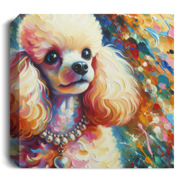 Cream Poodle Canvas - Art Prints