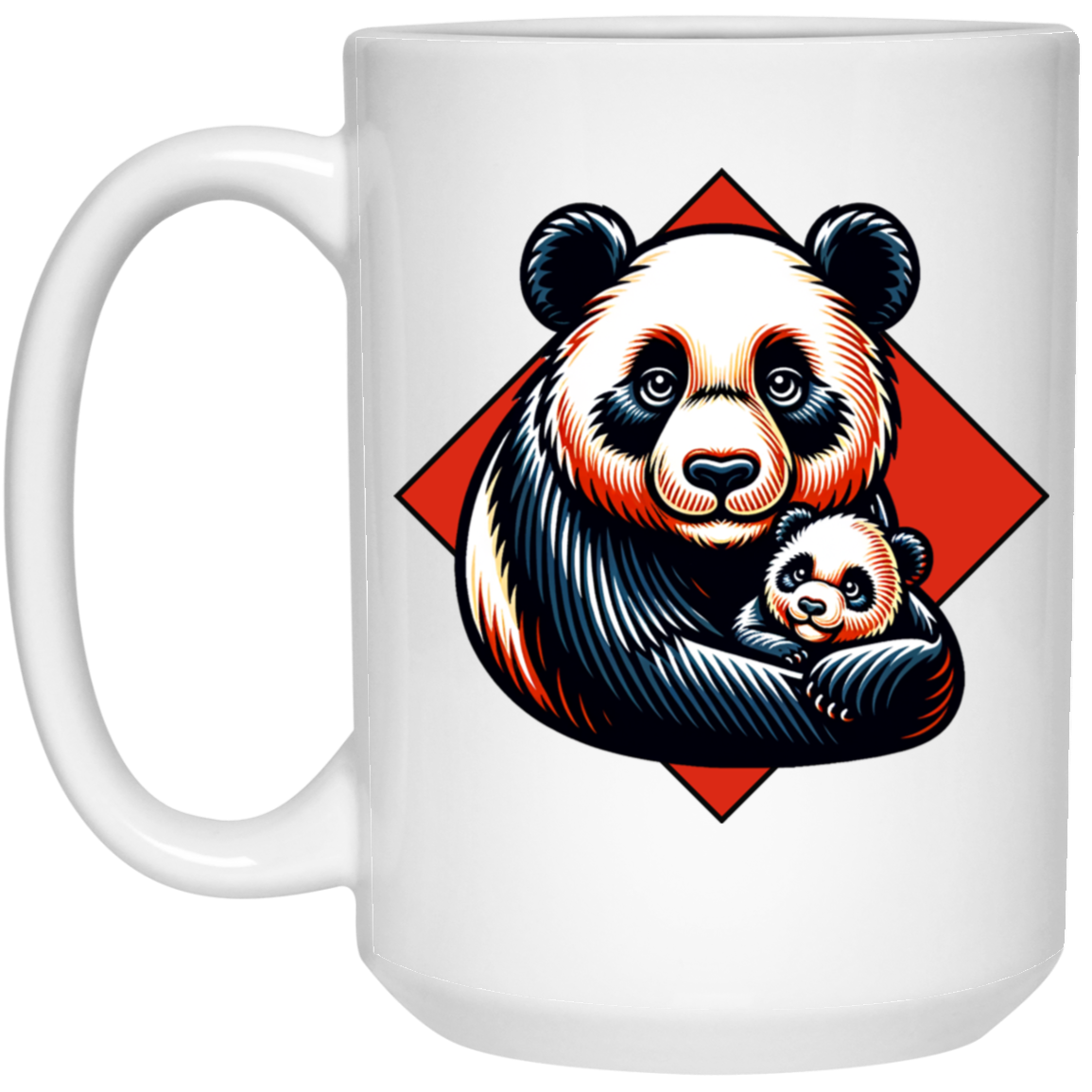 Panda with Baby Graphic Mugs