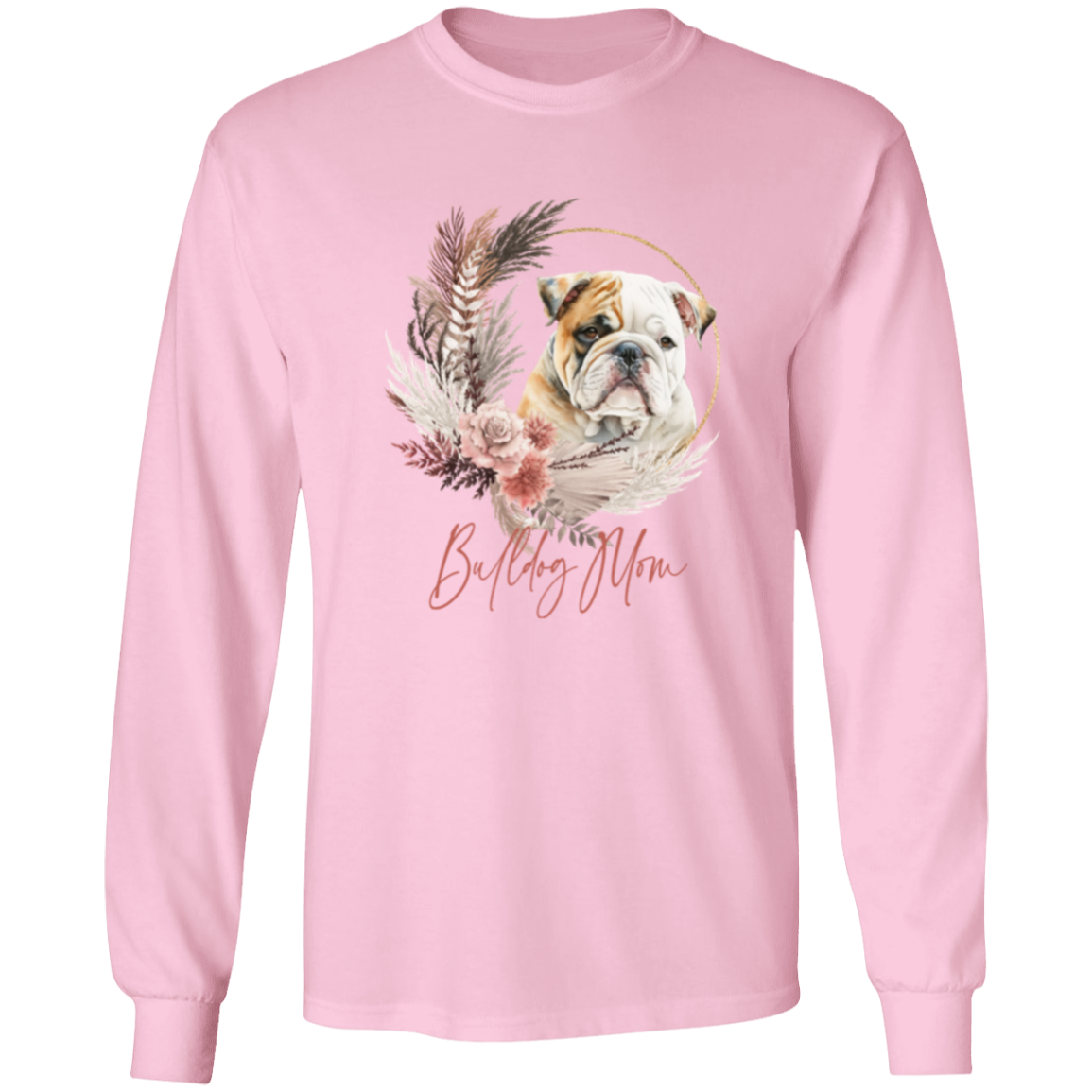 Bulldog Mom Boho Wreath - T-shirts, Hoodies and Sweatshirts