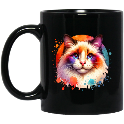 Longhair Tortie Point Cat - Mugs